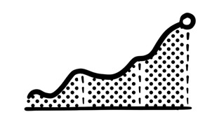 Illustration of a graph going up and to the right